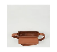 Susu Leather Saddle Bag Brown Crossbody Purse Women's Handbag