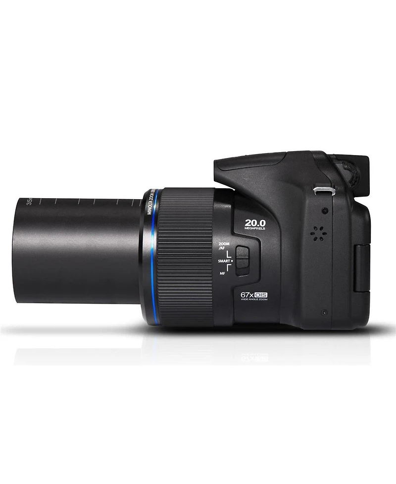 Minolta Minolta Pro Shot 20 Mega Pixel Hd Digital Camera with 67X Optical Zoom, Full 1080P Hd Video & 16GB Sd Card, Black
