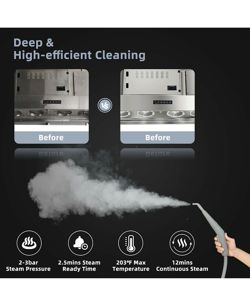 1000W Multifunction Portable Hand-held Steam Cleaner with 10 Accessories