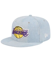 New Era Men's Denim Los Angeles Lakers Injection Denim Patchwork 9FIFTY Snapback Hat