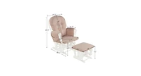Baby Nursery Relax Rocker Rocking Chair Glider and Ottoman Set