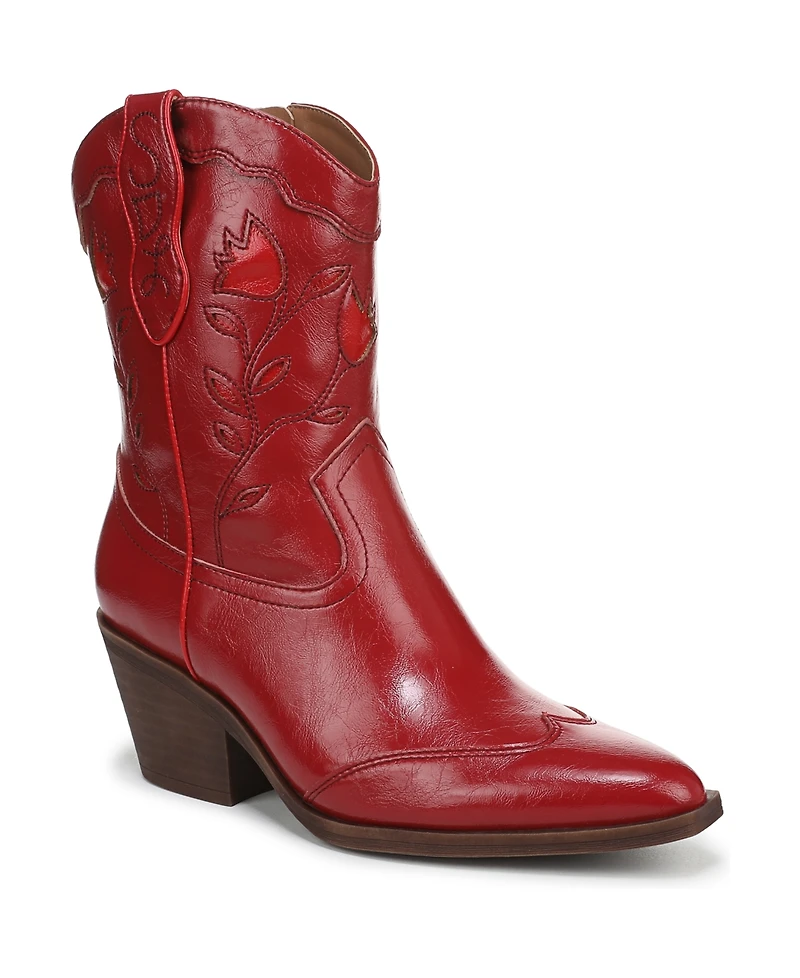 Sam and Libby Women's Flash Block Heel Western Booties