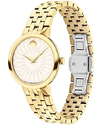 Movado Women's Museum Classic Swiss Quartz Yellow Pvd Watch, 29.5mm