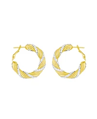 And Now This Clear Crystal Twist Hoop Earrings