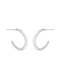 And Now This Clear Crystal Double Hoop Earrings