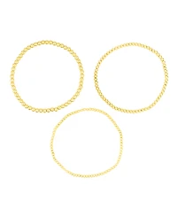 Adornia Gold Stretch Ball Bracelet Set