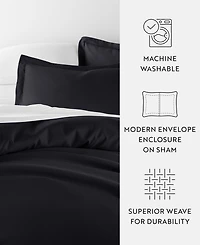 ienjoy Home Double Brushed Solid Duvet Cover Set