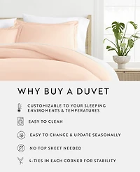 ienjoy Home Double Brushed Solid Duvet Cover Set