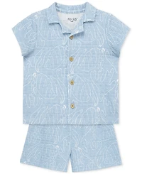 Little Me Baby Boys Seaside Shirt & Shorts, 2 Piece Set