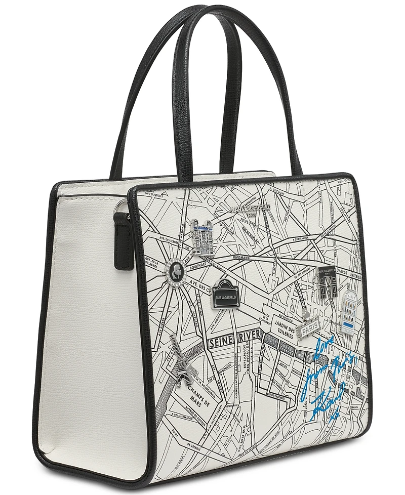 Karl Lagerfeld Paris Maybelle Satchel Travel Print & Pins