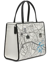 Karl Lagerfeld Paris Maybelle Satchel Travel Print & Pins