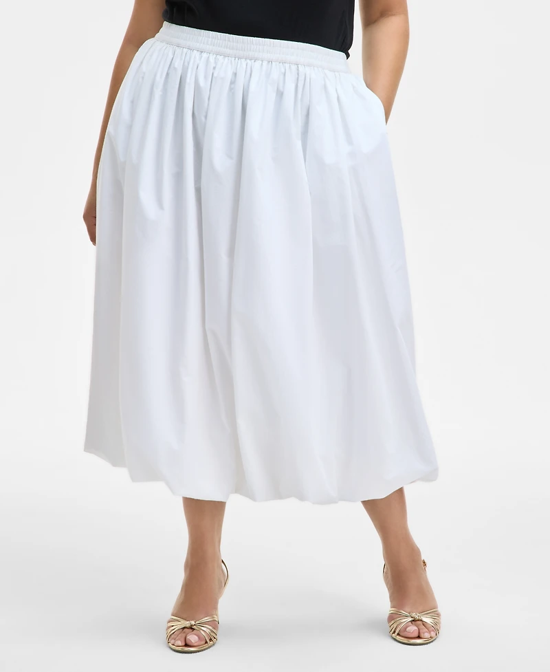 On 34th Trendy Plus Bubble-Hem Midi Skirt, Exclusively at Macy's