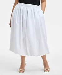 On 34th Trendy Plus Bubble-Hem Midi Skirt, Exclusively at Macy's
