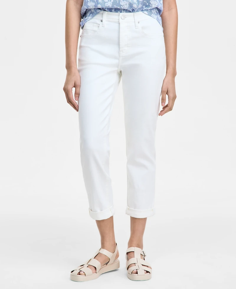 Liverpool Los Angeles Women's Rolled-Cuff Keeper Boyfriend Cropped Jeans