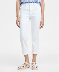 Liverpool Los Angeles Women's Rolled-Cuff Keeper Boyfriend Cropped Jeans