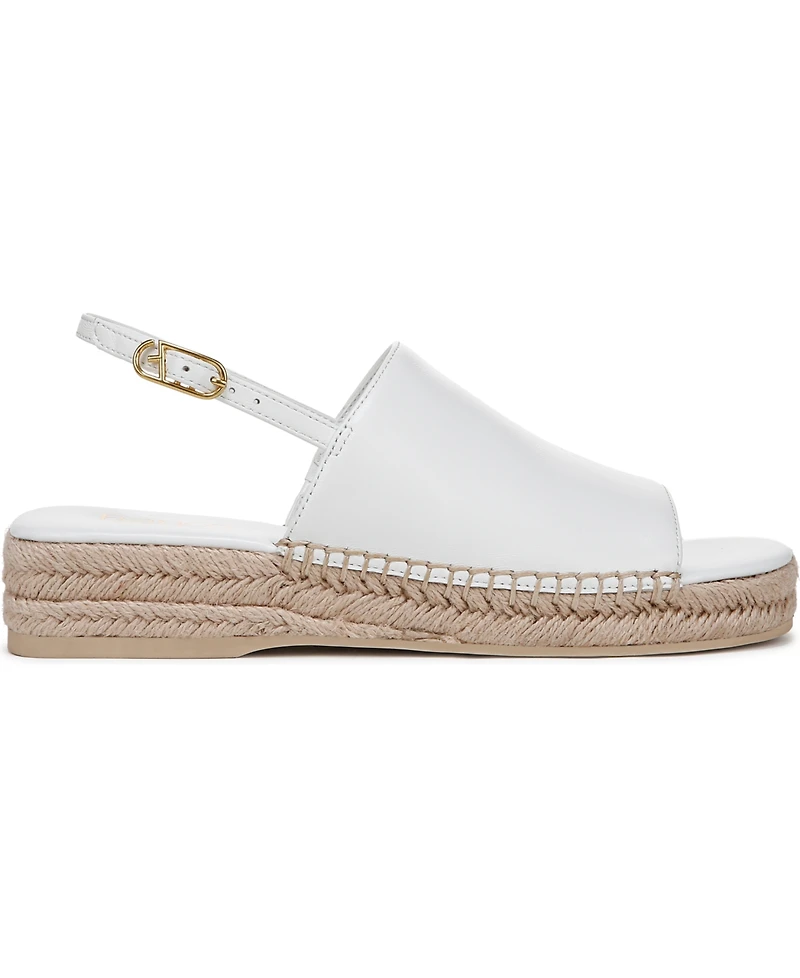 Franco Sarto Women's Rune Open Round Toe Slingback Espadrille Sandals