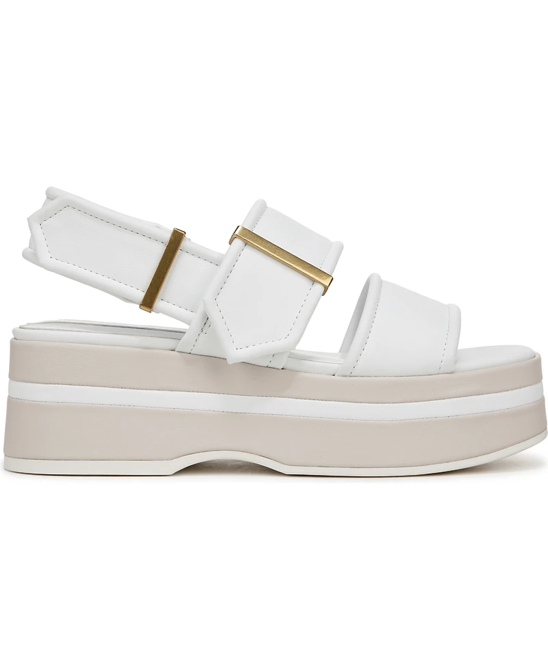 Franco Sarto Women's Piper Open Square Toe Slingback Platform Sandals