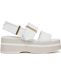 Franco Sarto Women's Piper Open Square Toe Slingback Platform Sandals