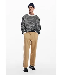 Desigual Men's Floral Jacquard Sweater