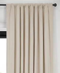 Half Price Drapes Neutral Ground Signature Extra Wide Velvet Blackout Curtain