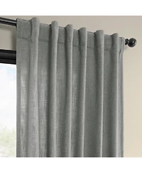 Half Price Drapes Light Grey Simply Faux Linen Light Filtering Curtain Pair (2 Panels