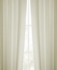 Half Price Drapes Gravity Ivory Italian Faux Linen Room Darkening Curtain