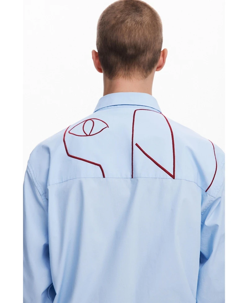 Desigual Men's Shirt with abstract embroidery