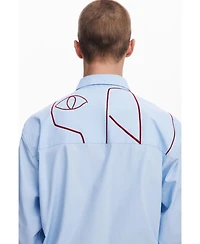 Desigual Men's Shirt with abstract embroidery