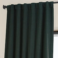 Half Price Drapes Textured Faux Linen Room Darkening Curtain