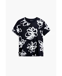 Desigual Women's Large flower T-shirt