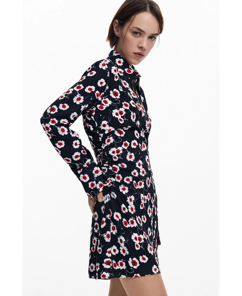 Desigual Women's Short floral shirt dress