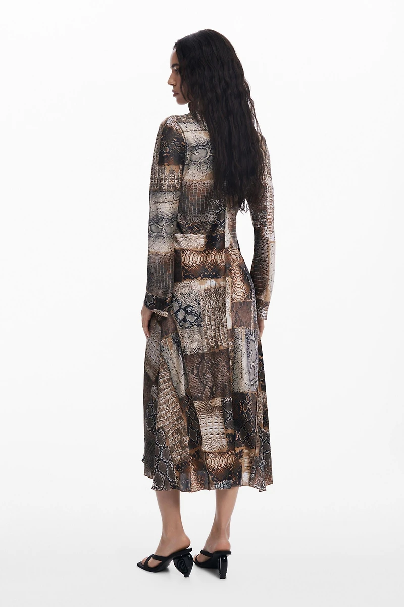 Desigual Women's Flowy animal print dress