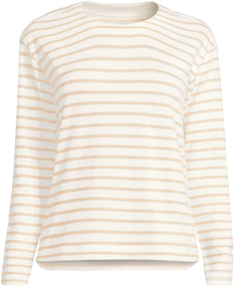 Lands' End Plus Long Sleeve Mariner Jersey Crewneck Tee