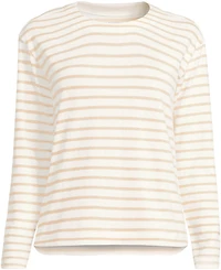Lands' End Plus Long Sleeve Mariner Jersey Crewneck Tee