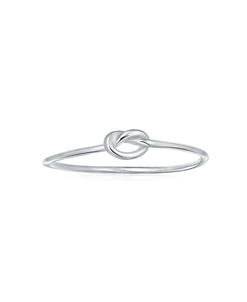 Bling Jewelry Minimalist Simple Midi Knuckle Stackable Infinity Love Knot Ring .925 Sterling Silver Thin 1MM Band