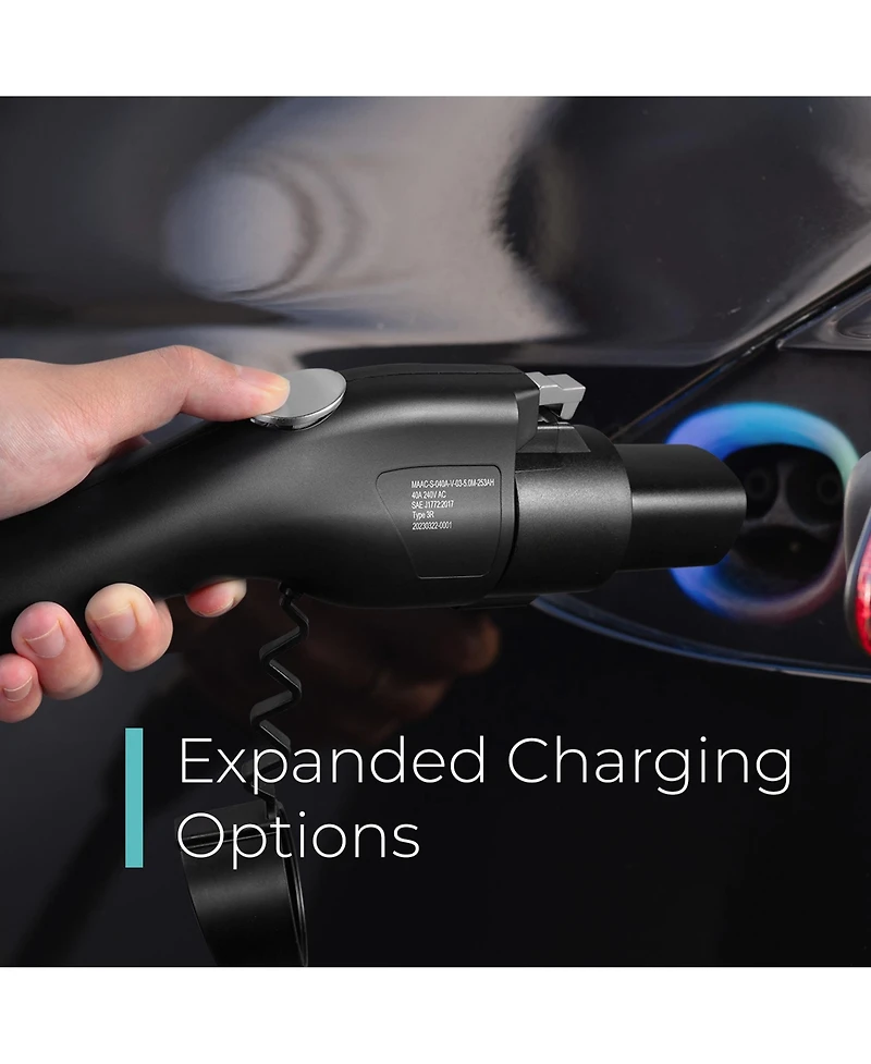 Lectron J1772 to Tesla Adapter 80 Amp (250V) - Compatible with Tesla Model S/3/X/Y/Cybertruck and All Electric Vehicles in the Nacs Alliance (Black)