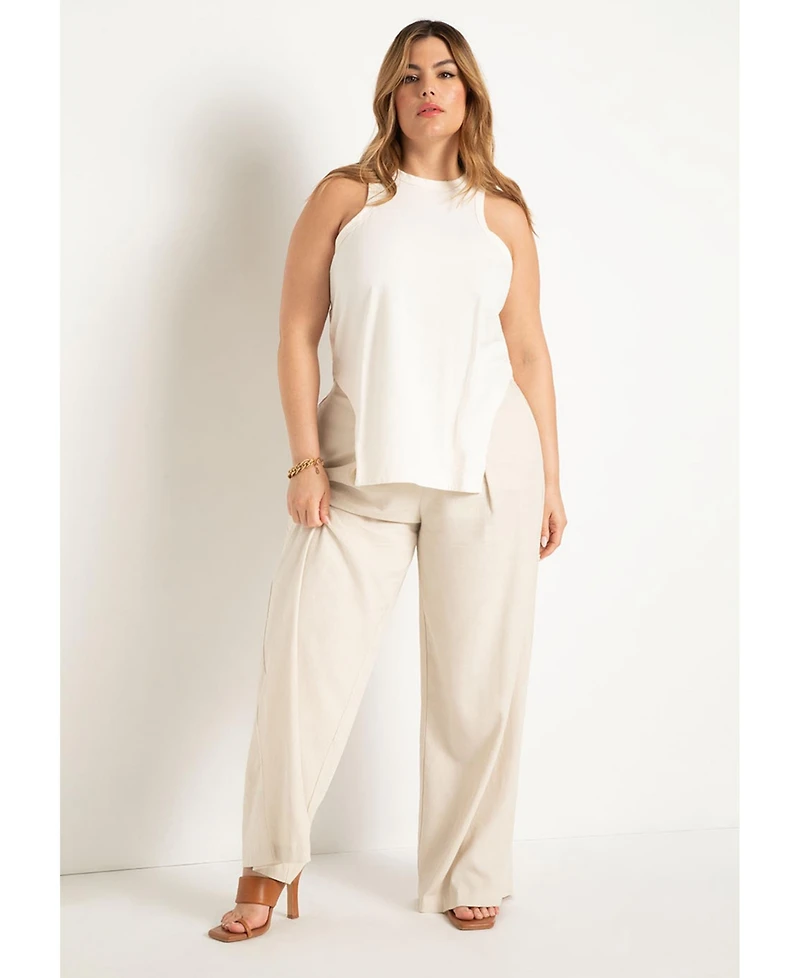 Eloquii Women's Scooped Hem Tank Top