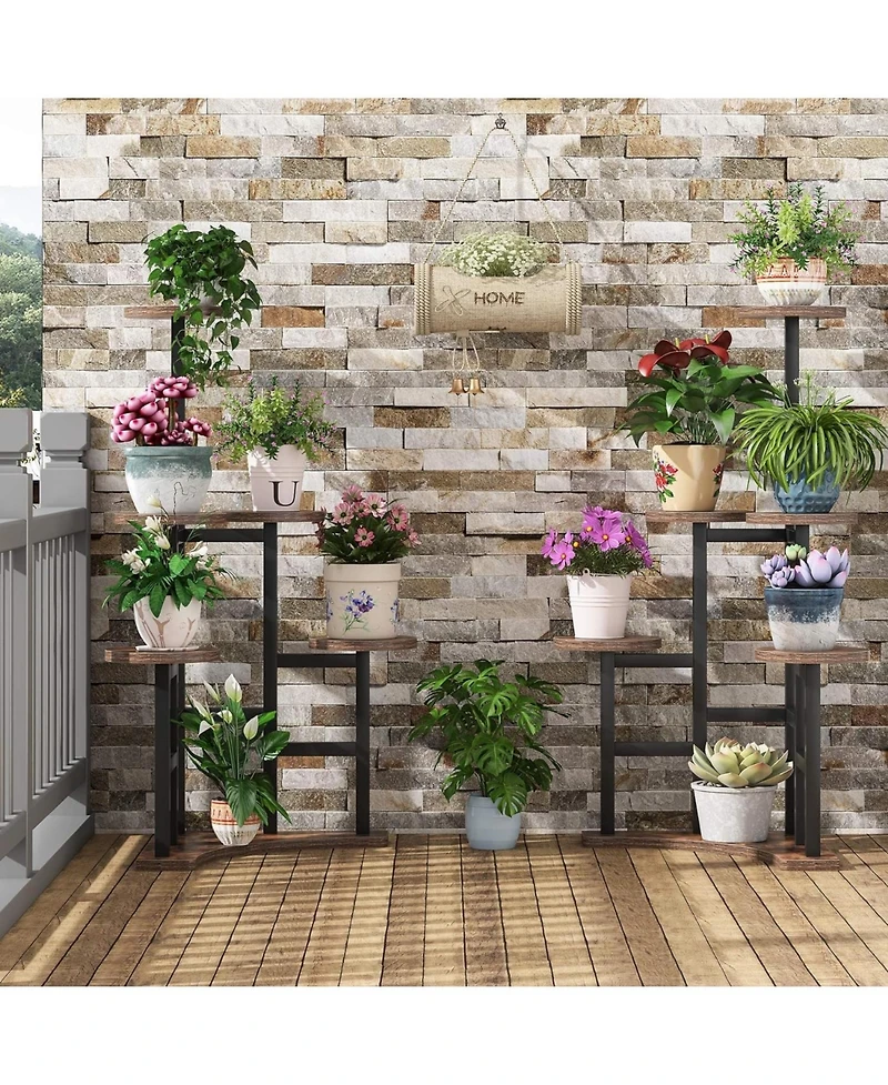 Tribesigns Corner Plant Stand Indoor, 6 Tiered Plant Shelf Flower Stand, Tall Multiple Potted Plant Holder Rack Planter Organizer for Living Room Balc