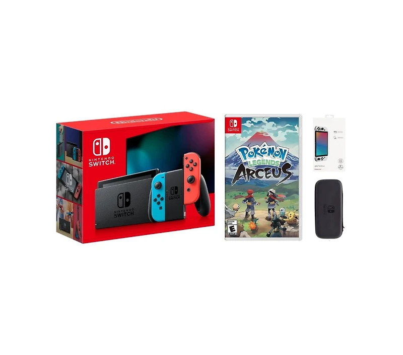 Nintendo Switch Bundle With Accessories & Pokemon Legends Arceus Game