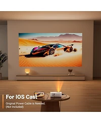 Elephas Mini Projector with 7000 Lux and Full Hd 1080P, Movie Projector Compatible with iOS/Android