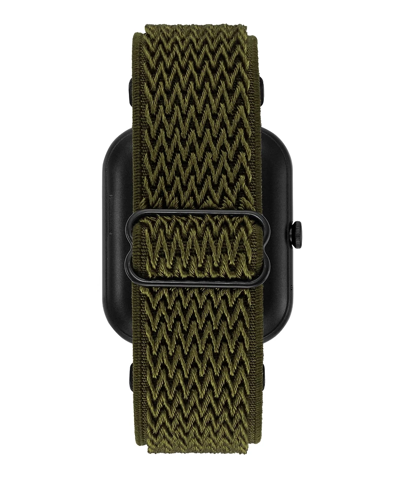 Armitron Connect Eclipse Dark Green Woven Elastic Smartwatch, 45mm
