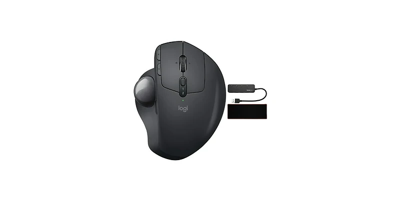 Logitech Mx Ergo Advanced Wireless Trackball with Extended Mouse Pad Bundle