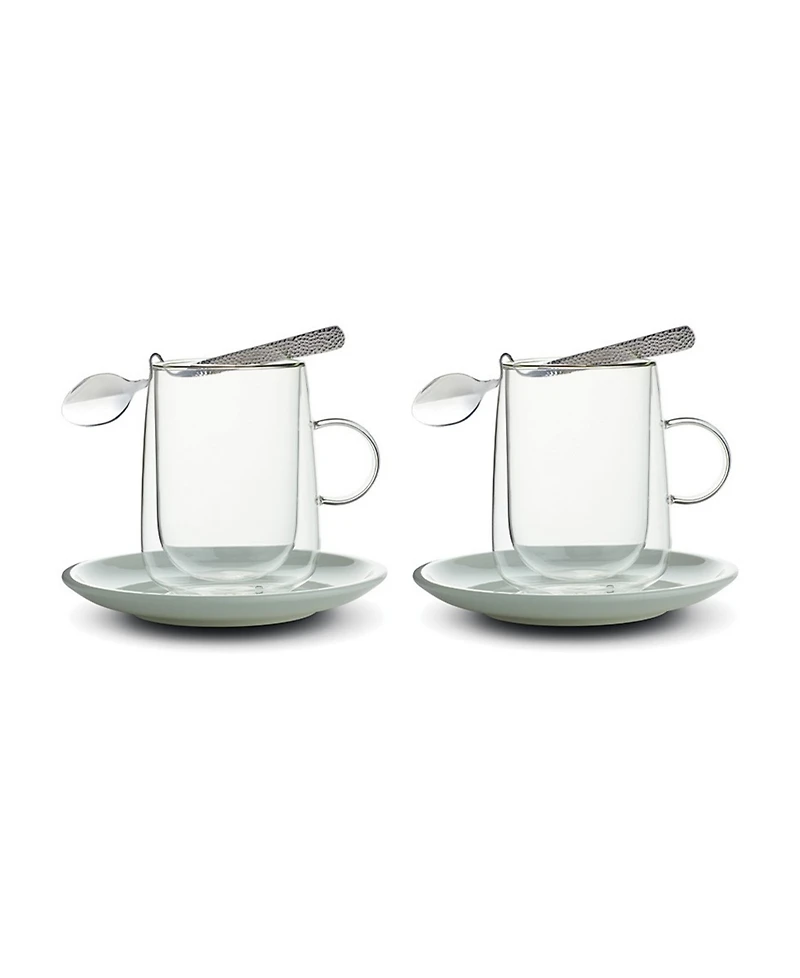 Villeroy & Boch Artesano Hot Cold Clear Insulated Coffee Mugs, Set of 2