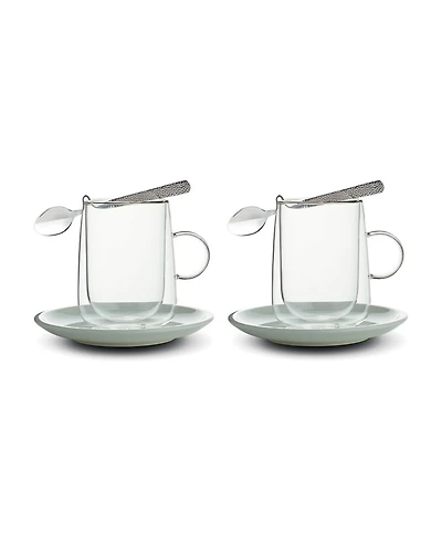 Villeroy & Boch Artesano Hot Cold Clear Insulated Coffee Mugs, Set of 2