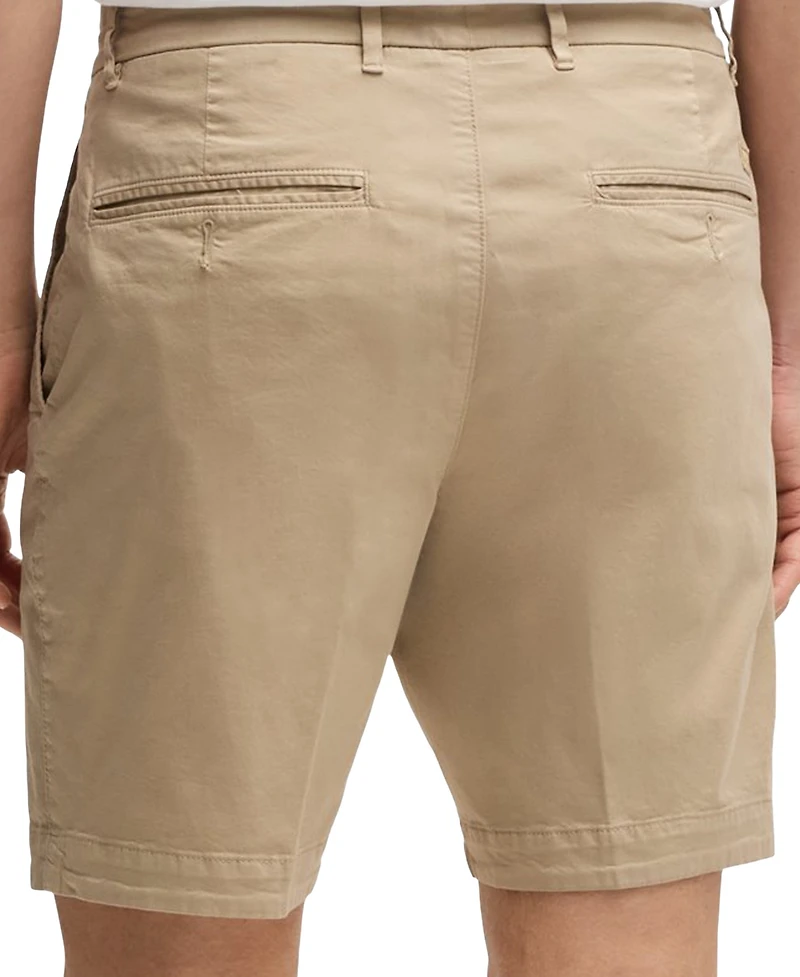 Boss by Hugo Men's Cotton-Twill Slim-Fit Shorts