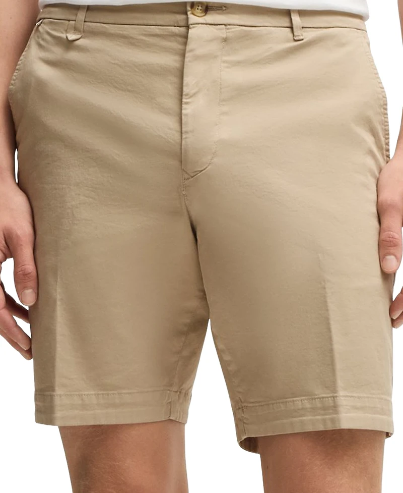 Boss by Hugo Men's Cotton-Twill Slim-Fit Shorts