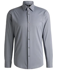 Boss by Hugo Men's Structured Stretch Regular-Fit Dress Shirt