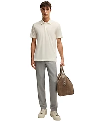 Boss by Hugo Men's Two-Tone Cotton-Silk Regular-Fit Polo Shirt