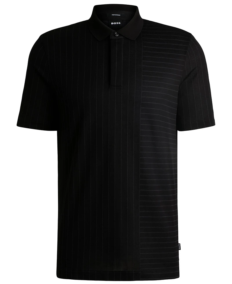 Boss by Hugo Men's Mercerized-Cotton Regular-Fit Polo Shirt