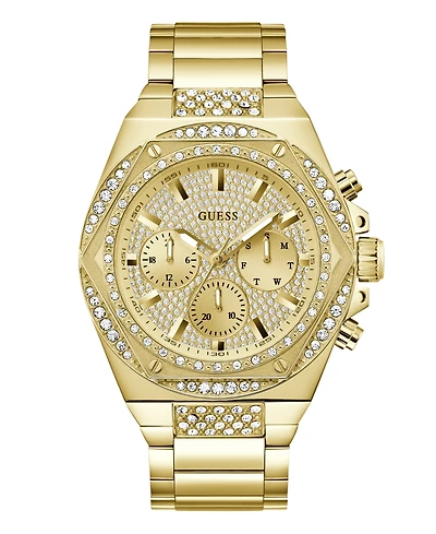 Guess Men's Multifunction Gold Tone Stainless Steel Watch, 47mm